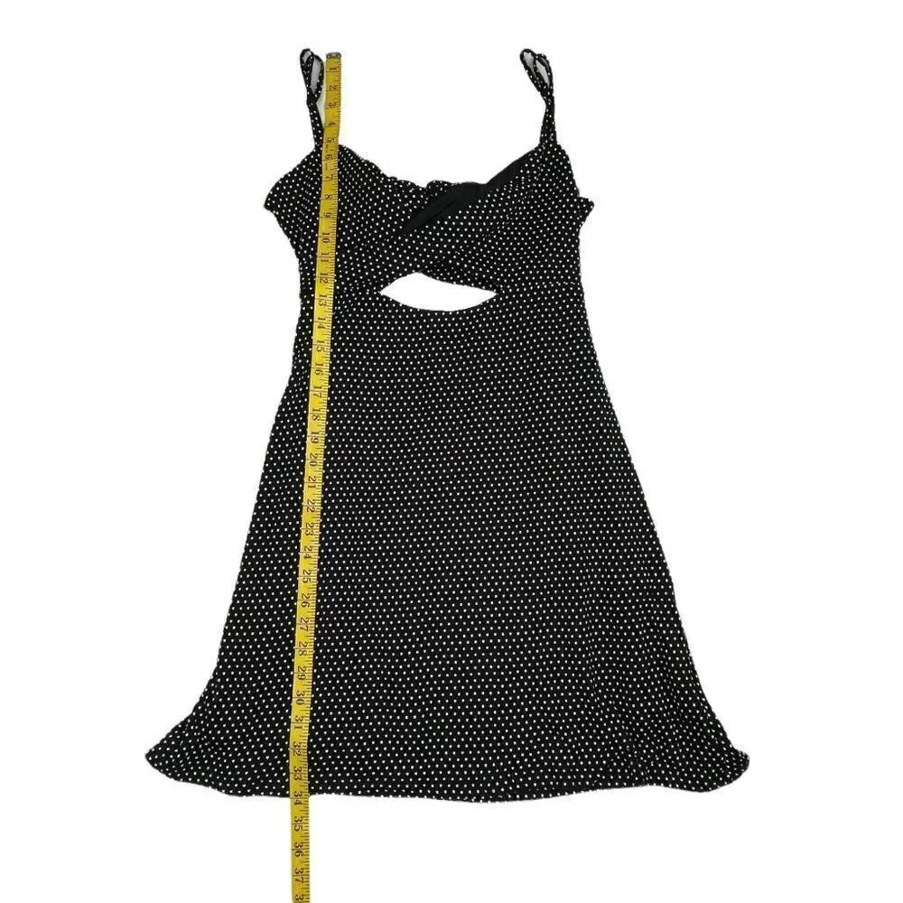 Free People Dottie Mini Cut Out Dress Black/White